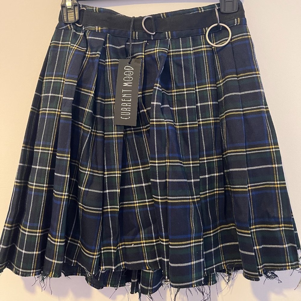 Current Mood Dress Code Plaid Skirt